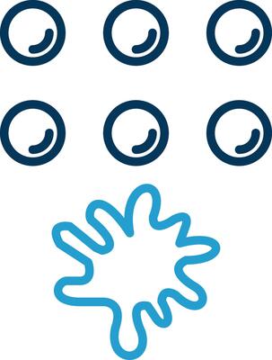 Paintballs Line Blue Two Color Icon
