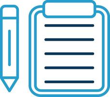 Notes Line Blue Two Color Icon vector