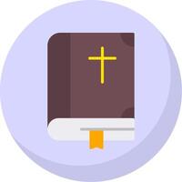 Bible Flat Bubble Icon vector