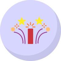 Firework Flat Bubble Icon vector