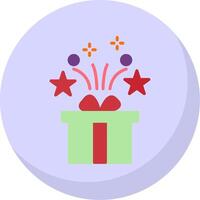 Gifts Flat Bubble Icon vector