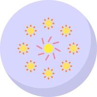 luces plano burbuja icono vector