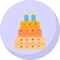 Cake Flat Bubble Icon vector