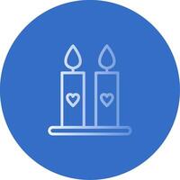 Candles Flat Bubble Icon vector