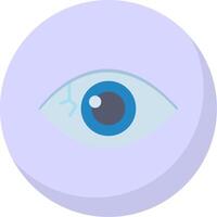 Eyeball Flat Bubble Icon vector