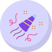 Party Horn Flat Bubble Icon vector