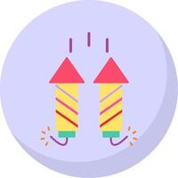 Firework Flat Bubble Icon vector