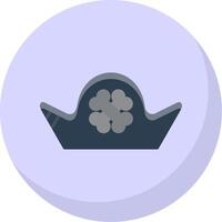 Pirate Hat Flat Bubble Icon vector