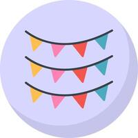 Bunting Flat Bubble Icon vector