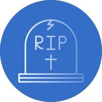 Tomb Flat Bubble Icon vector