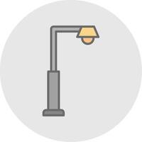 Street Lights Line Filled Light Icon vector