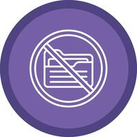 prohibido firmar línea multi circulo icono vector