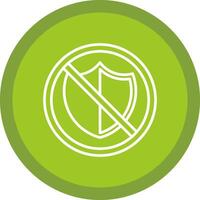 No Security Line Multi Circle Icon vector