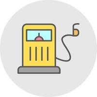 Gas Station Line Filled Light Icon vector
