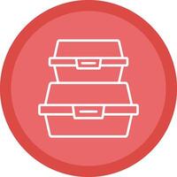 Food Container Line Multi Circle Icon vector