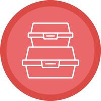 Food Container Line Multi Circle Icon vector