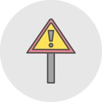 Alert Line Filled Light Icon vector