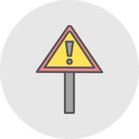 Alert Line Filled Light Icon vector