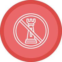 Prohibited Sign Line Multi Circle Icon vector