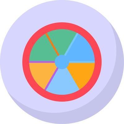 Color Wheel Flat Bubble Icon