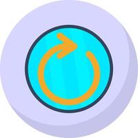 Loop Flat Bubble Icon vector