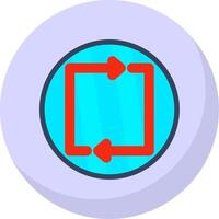 Loop Flat Bubble Icon vector