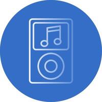 Music Player Flat Bubble Icon vector