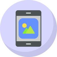 Mobile App Flat Bubble Icon vector