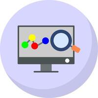 Data Analysis Flat Bubble Icon vector