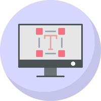 Typography Flat Bubble Icon vector