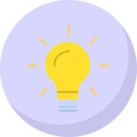 Idea Bulb Flat Bubble Icon vector