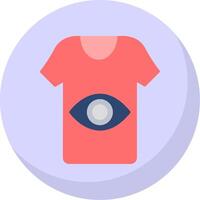 T Shirt Flat Bubble Icon vector