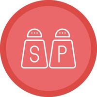 Salt And Pepper Line Multi Circle Icon vector