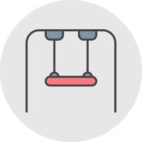 Swing Line Filled Light Icon vector