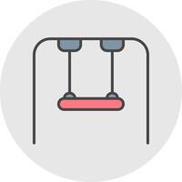 Swing Line Filled Light Icon vector