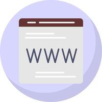 Web Page Flat Bubble Icon vector