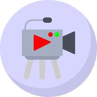 Camera Flat Bubble Icon vector