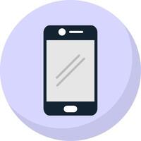 Smart phone Flat Bubble Icon vector