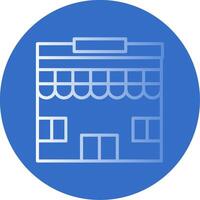 Supermarket Flat Bubble Icon vector