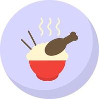 Bowl Flat Bubble Icon vector