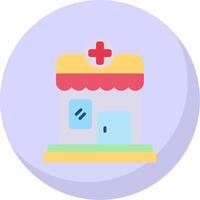 farmacia plano burbuja icono vector