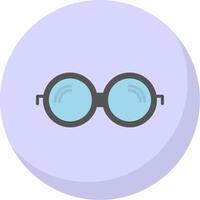 Glasses Flat Bubble Icon vector