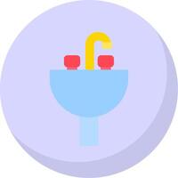 Sink Flat Bubble Icon vector