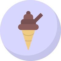 Ice Cream Flat Bubble Icon vector