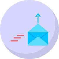 correo plano burbuja icono vector