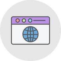 Web Line Filled Light Icon vector
