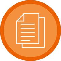 Document Line Multi Circle Icon vector