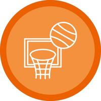 baloncesto línea multi circulo icono vector