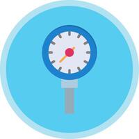 Pressure Meter Flat Multi Circle Icon vector