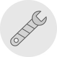 Wrench Line Filled Light Icon vector